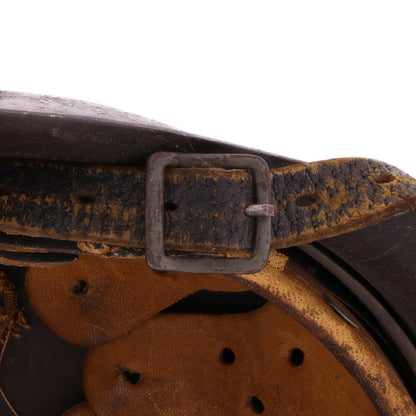 WWII German M42 Ex-Double Decal Polizei Helmet (hkp62)