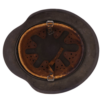 WWII German M42 Double Decal Polizei Helmet (EF66)