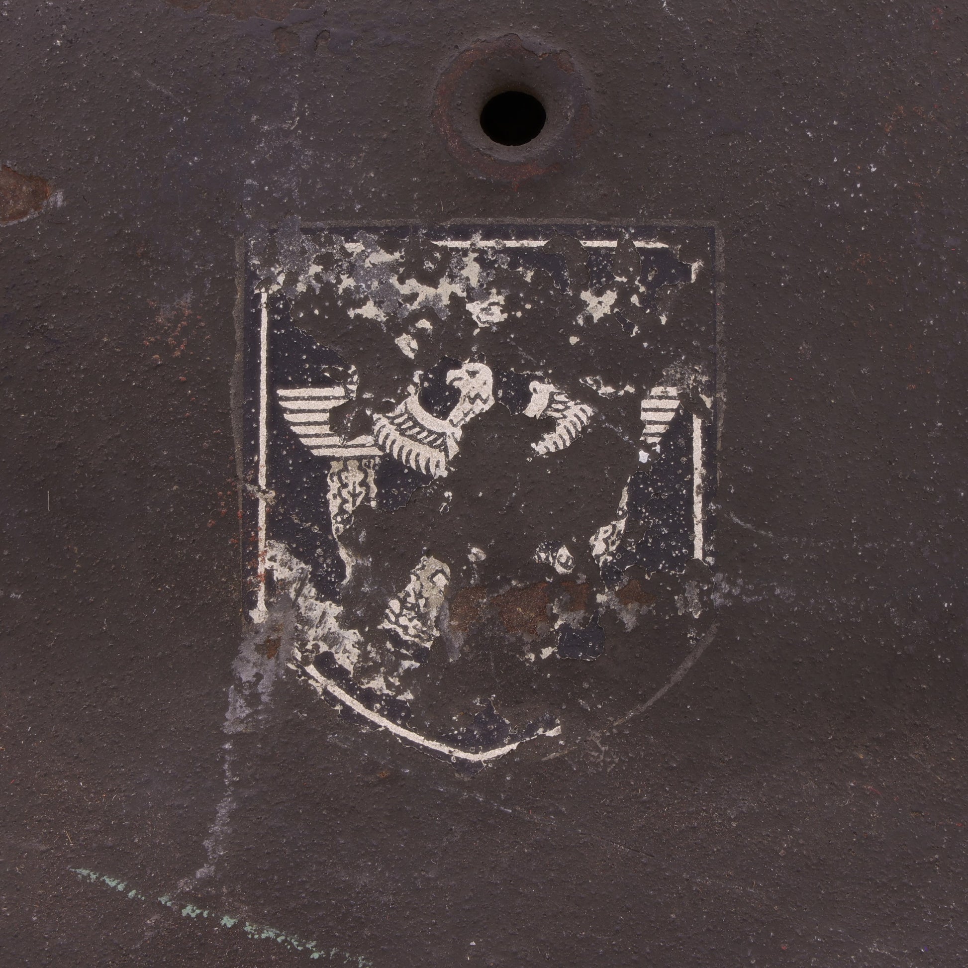 WWII German M42 Double Decal Polizei Helmet (EF66)