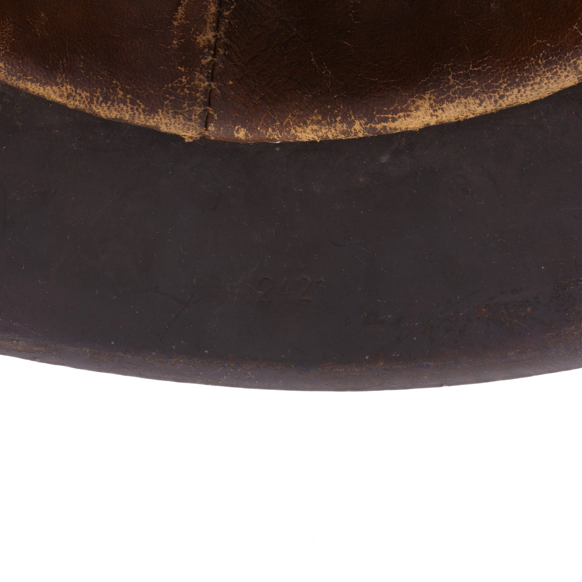WWII German M42 Single Decal Heer Helmet Identified to Josef Jalowiczor (NS62)