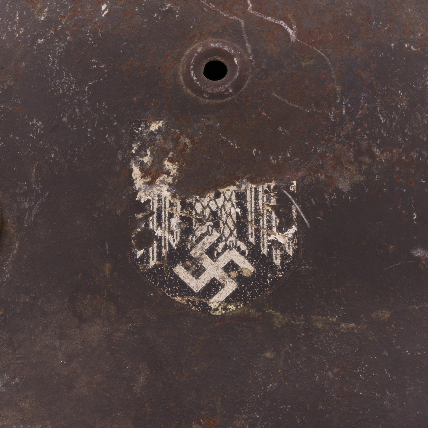 WWII German M42 Single Decal Heer Helmet Identified to Josef Jalowiczor (NS62)