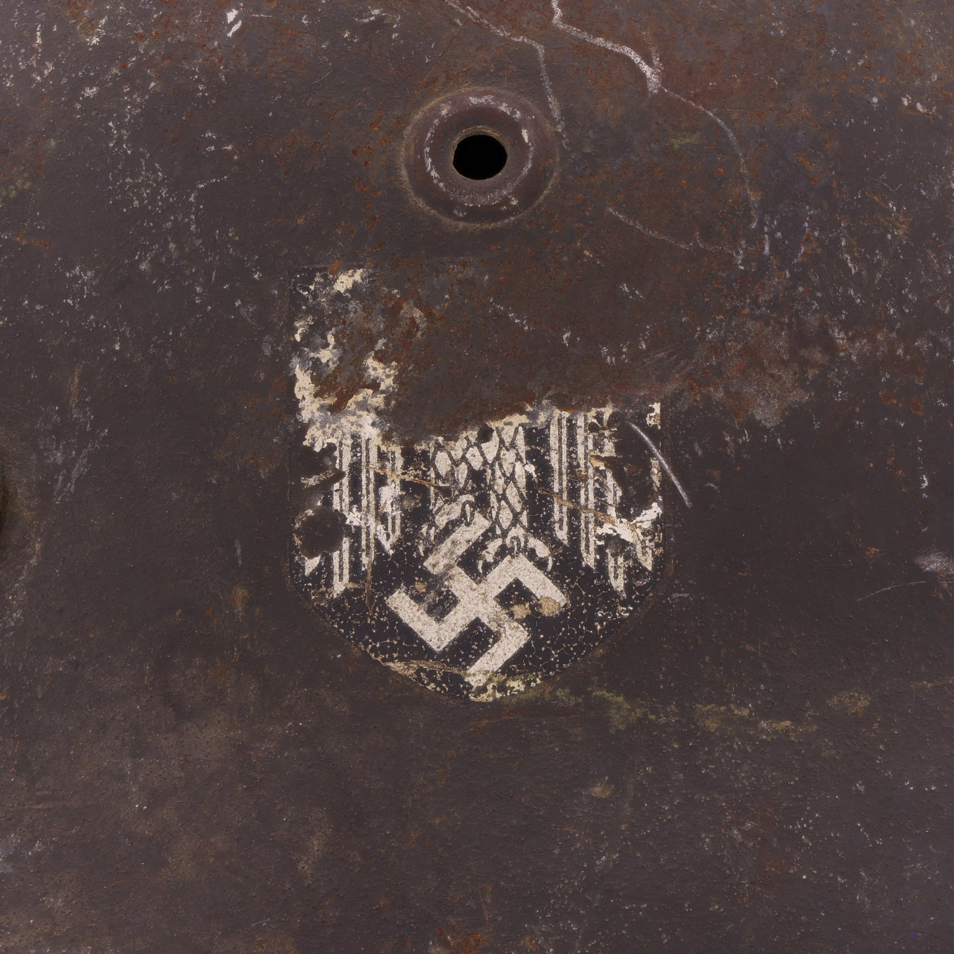 WWII German M42 Single Decal Heer Helmet Identified to Josef Jalowiczor (NS62)
