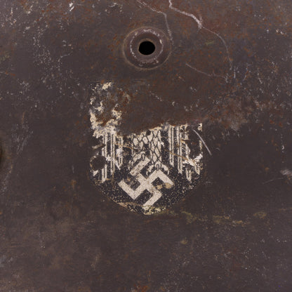 WWII German M42 Single Decal Heer Helmet Identified to Josef Jalowiczor (NS62)