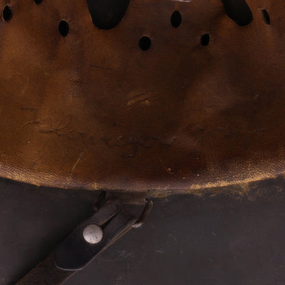 WWII German M42 Single Decal Heer Helmet Identified to Josef Jalowiczor (NS62)