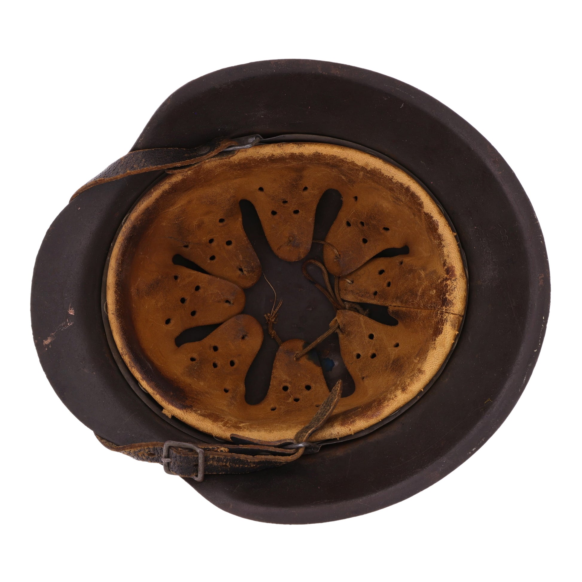 WWII German M42 Ex-Double Decal Polizei Helmet (hkp62)