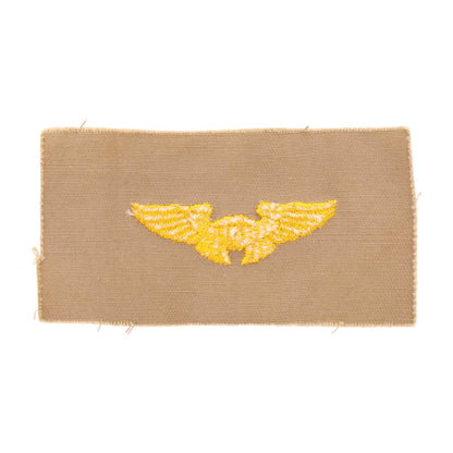 WWII U.S. Army Air Corps Flight Instructor Observer Wings (Khaki Backing)
