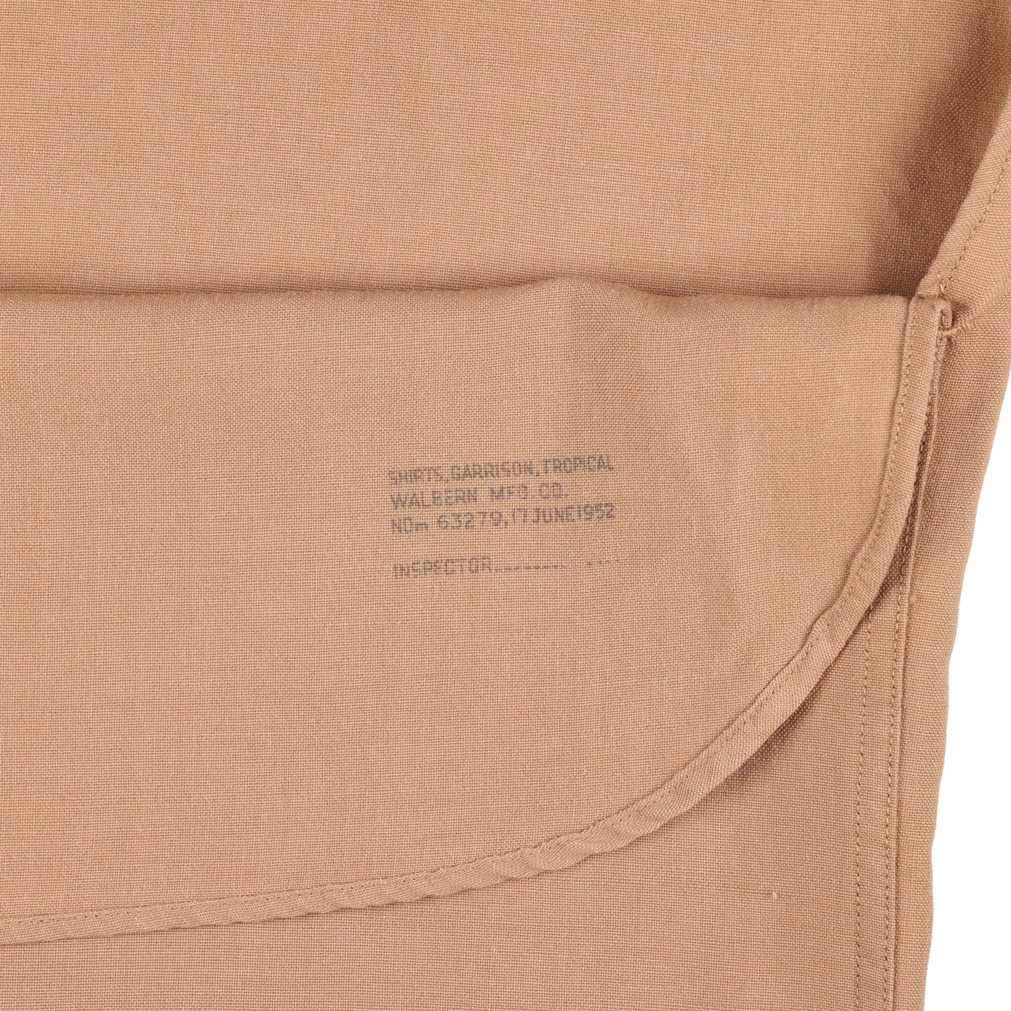 Korean War U.S. 8th Air Force S/Sgt.'s Khaki Wool Service Shirt by Walbern Mfg. Co. Size 15 1/2 x 34 (1952)