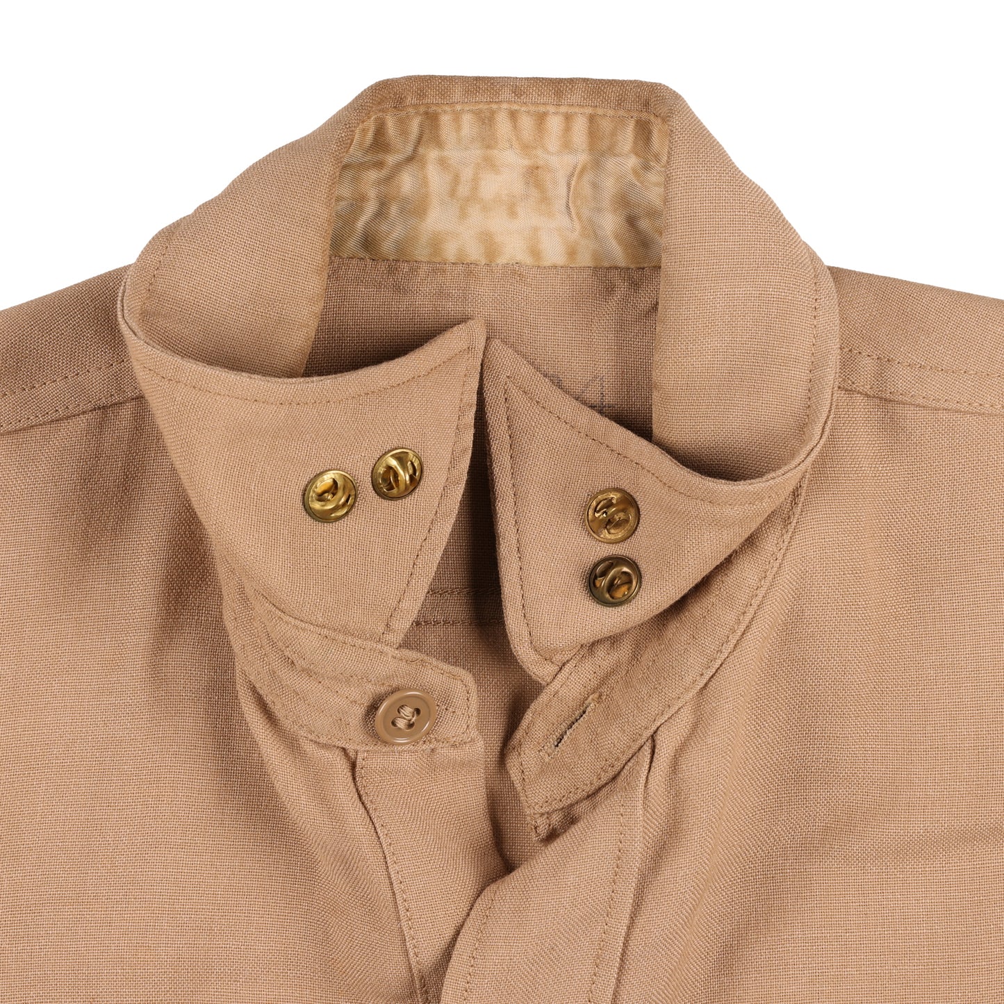 Korean War U.S. 8th Air Force S/Sgt.'s Khaki Wool Service Shirt by Walbern Mfg. Co. Size 15 1/2 x 34 (1952)