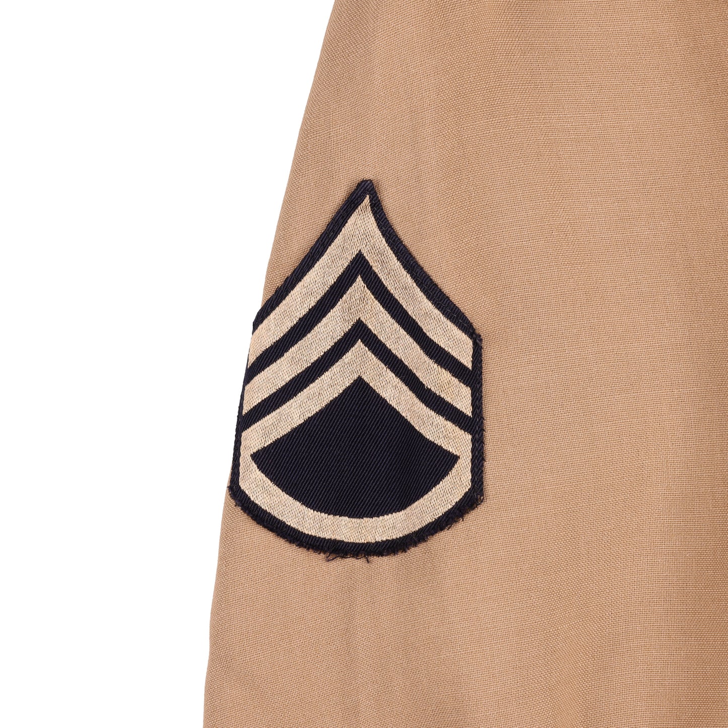 Korean War U.S. 8th Air Force S/Sgt.'s Khaki Wool Service Shirt by Walbern Mfg. Co. Size 15 1/2 x 34 (1952)