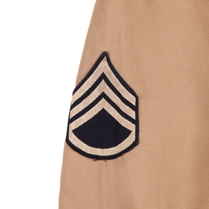 Korean War U.S. 8th Air Force S/Sgt.'s Khaki Wool Service Shirt by Walbern Mfg. Co. Size 15 1/2 x 34 (1952)