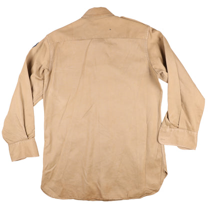 Korean War U.S. Air Force Officer's Khaki Cotton Service Shirt (1952)