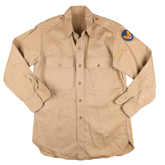 Korean War U.S. Air Force Officer's Khaki Cotton Service Shirt (1952)