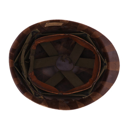 Korean War U.S. Westinghouse/Capac M-1 Helmet Liner with Headband & Neckband Identified to Sgt. R. E. Wales (1952-55)