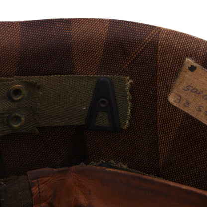 Korean War U.S. Westinghouse/Capac M-1 Helmet Liner with Headband & Neckband Identified to Sgt. R. E. Wales (1952-55)
