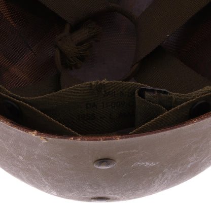 Korean War U.S. Westinghouse/Capac M-1 Helmet Liner with Headband & Neckband Identified to Sgt. R. E. Wales (1952-55)