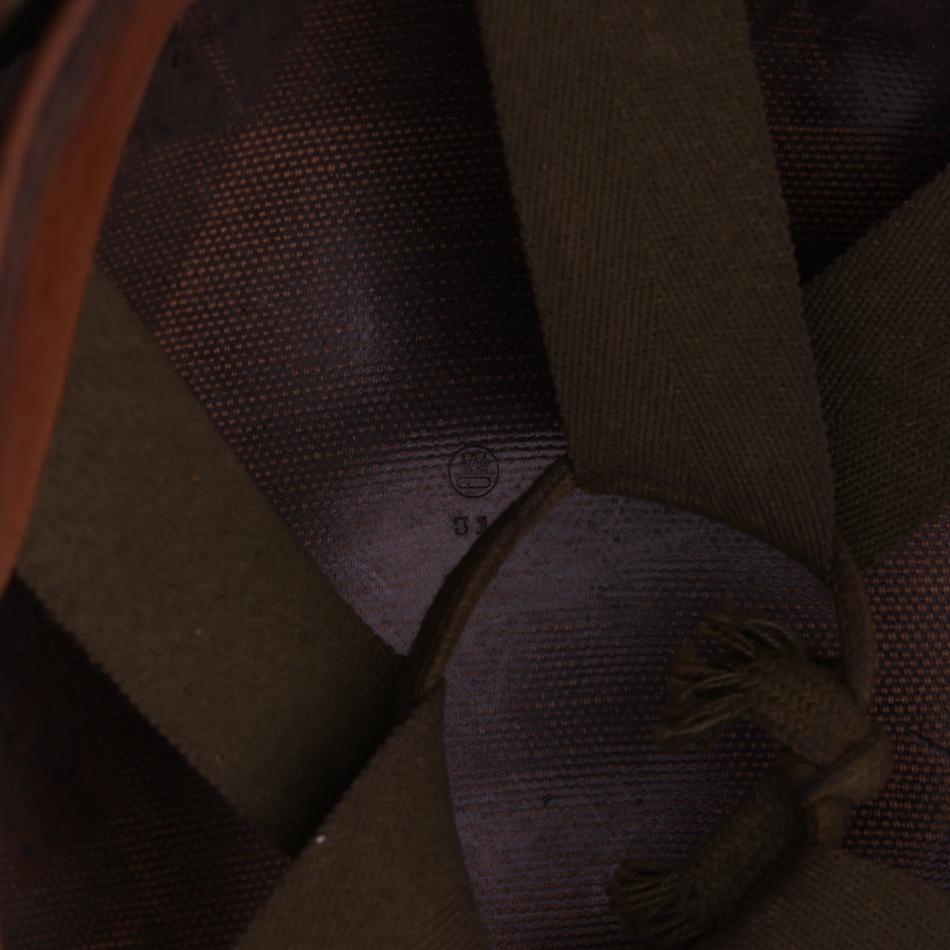 Korean War U.S. Westinghouse/Capac M-1 Helmet Liner with Headband & Neckband Identified to Sgt. R. E. Wales (1952-55)