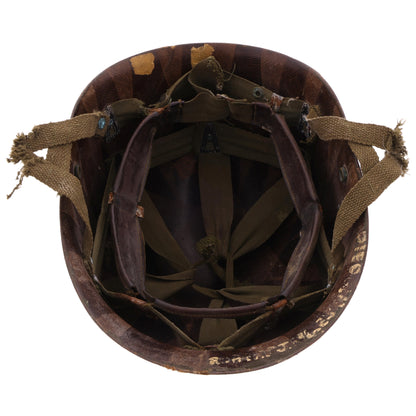 Korean War U.S. Westinghouse/Micarta M-1C Paratrooper Helmet Liner with Headband Identified to Robert J. Niles (1953)