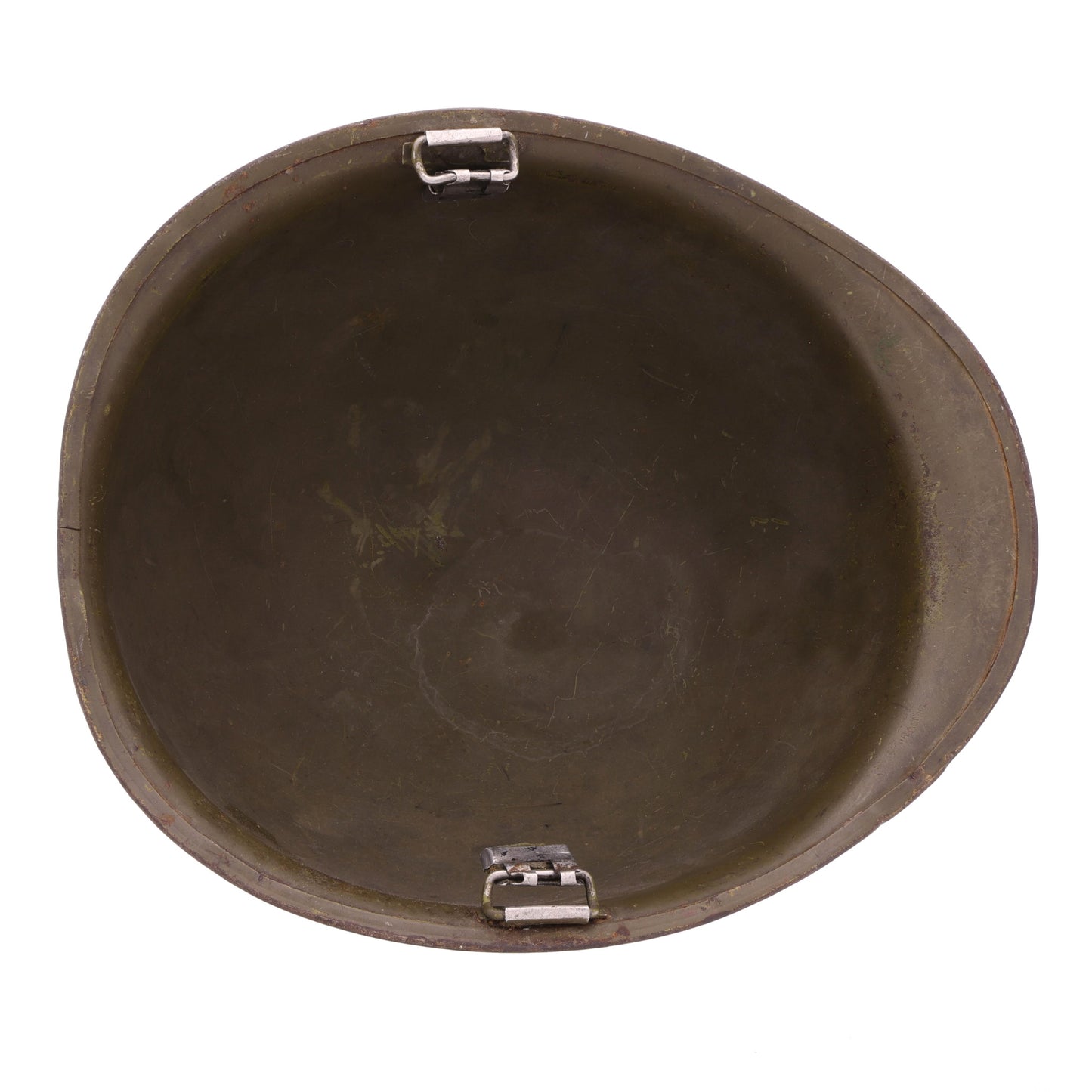 Korean War U.S. McCord Swivel Loop M-1 Helmet Shell with Painted Captain's Rank (1951-58)