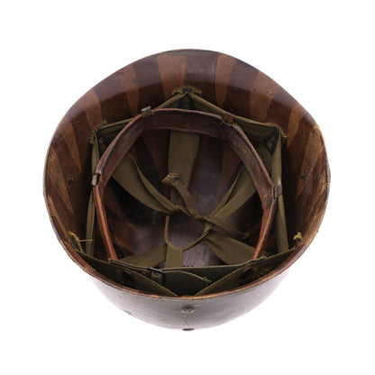 Korean War U.S. Westinghouse/Micarta M-1 Helmet Liner with Vietnam War Headband & Neckband (1952-61)