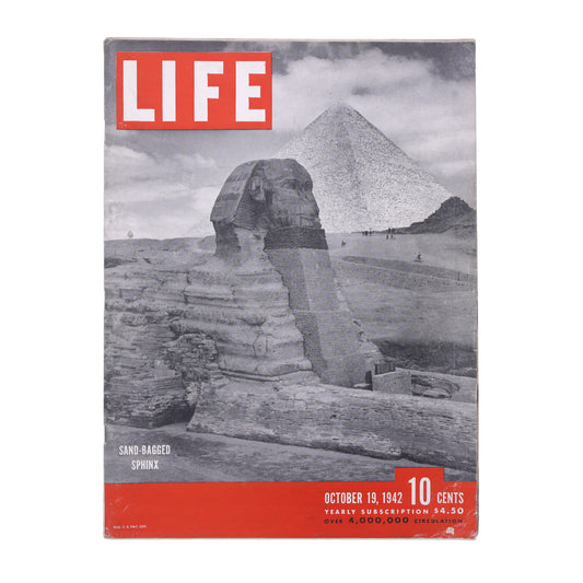 LIFE Magazine Sand-Bagged Sphynx (October 19, 1942)