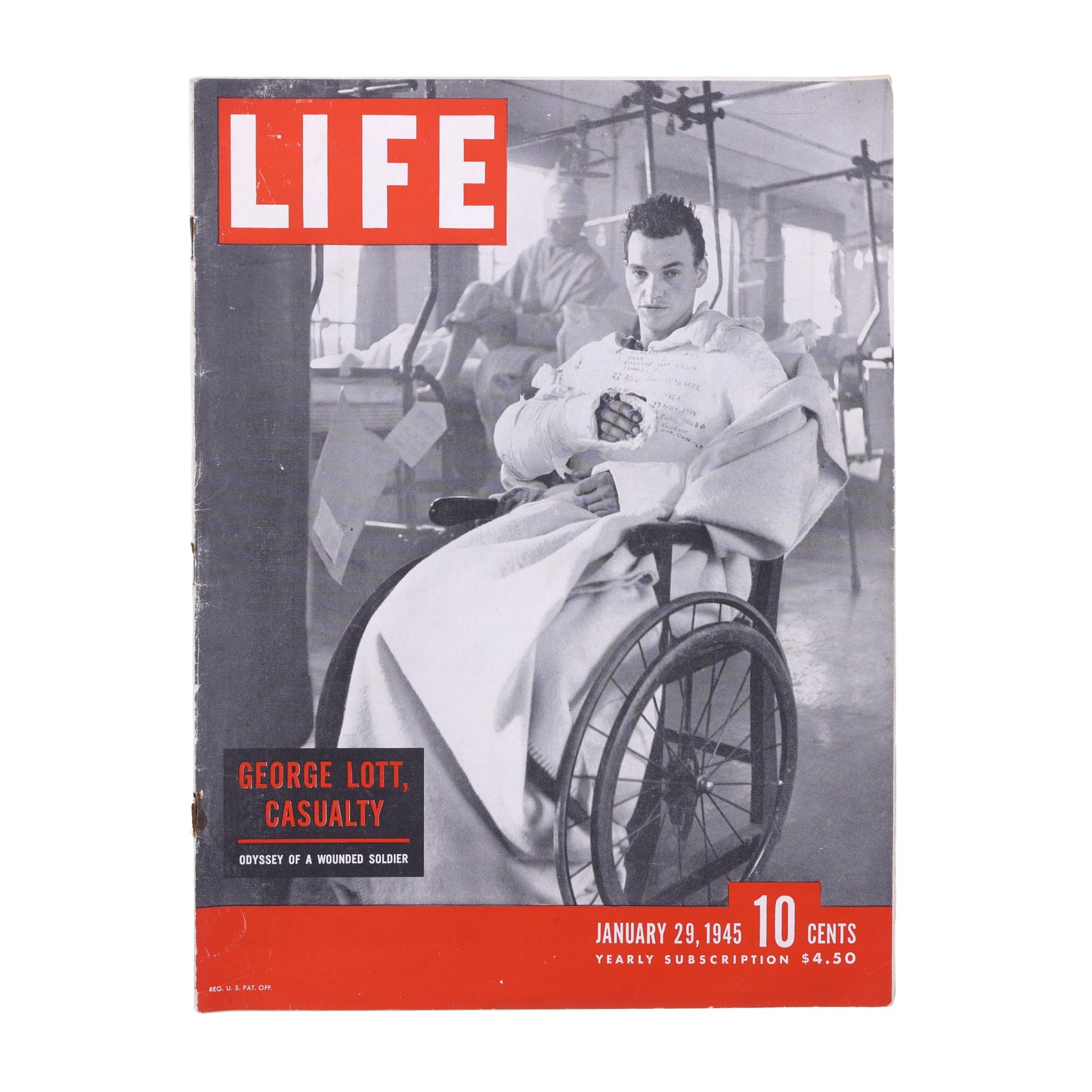 LIFE Magazine George Lott, Casualty (January 29, 1945)