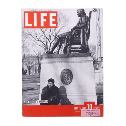 LIFE Magazine John Harvard & Freshman (May 5, 1941)