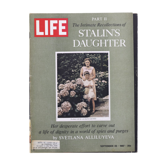 LIFE Magazine Stalin's Daughter (September 22, 1967)