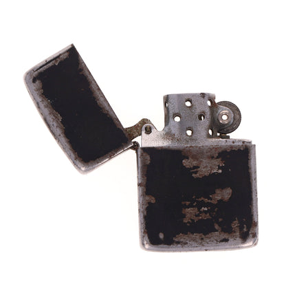 WWII U.S. Zippo "Windproof" Lighter with Black Crackle Finish (1943-45)