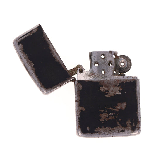 WWII U.S. Zippo "Windproof" Lighter with Black Crackle Finish (1943-45)