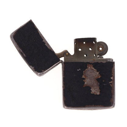 WWII U.S. Zippo "Windproof" Lighter with Black Crackle Finish (1942)