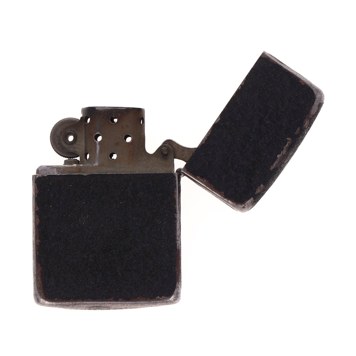 WWII U.S. Zippo "Windproof" Lighter with Black Crackle Finish (1942)