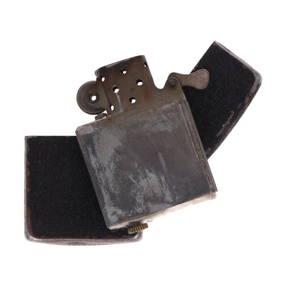 WWII U.S. Zippo "Windproof" Lighter with Black Crackle Finish (1942)