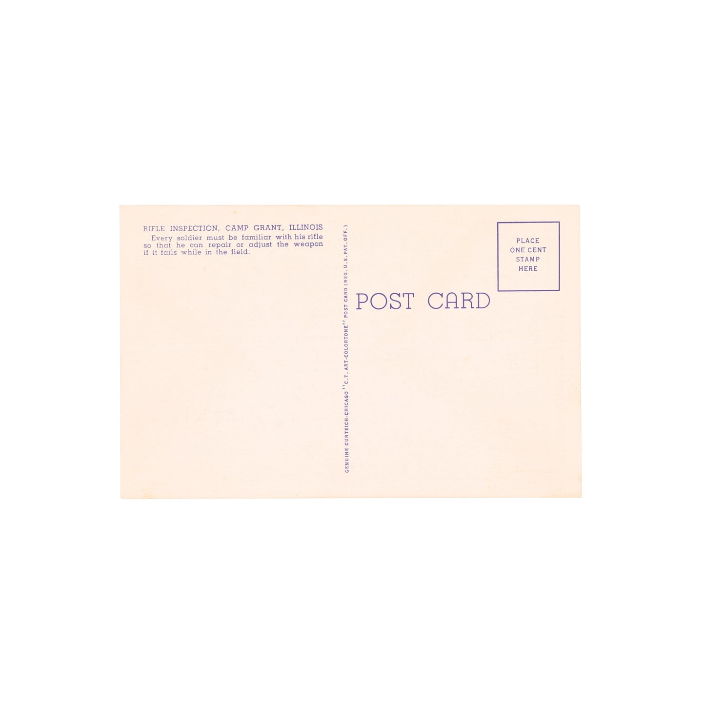 Lot of 7 WWII U.S. Camp Grant Post Cards