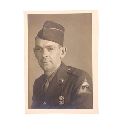 WWII U.S. Studio Photograph of Tanker in Army Dress Uniform