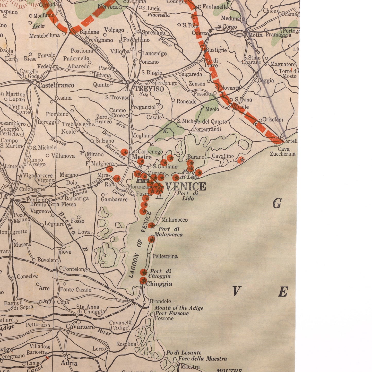 WWII U.S. Large Scale War Map of the Italian & Western Fronts by C. S. Hammond & Company, Inc.