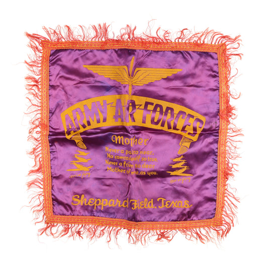 WWII USAAF Sheppard Field Texas Souvenir Pillowcase
