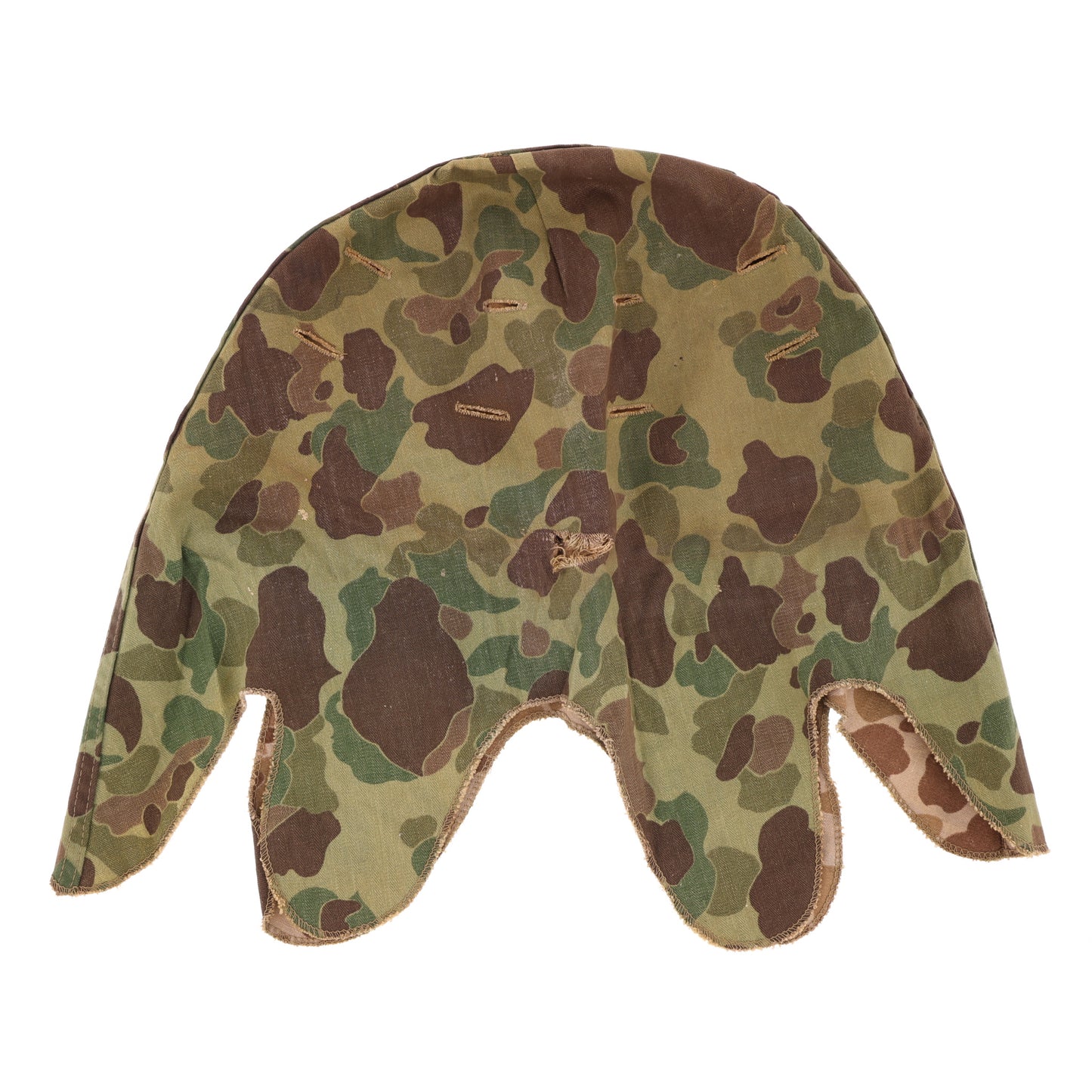 Korean War USMC Camouflage M-1 Helmet Cover by Blue Anchor Overall Co., Inc. (1953)