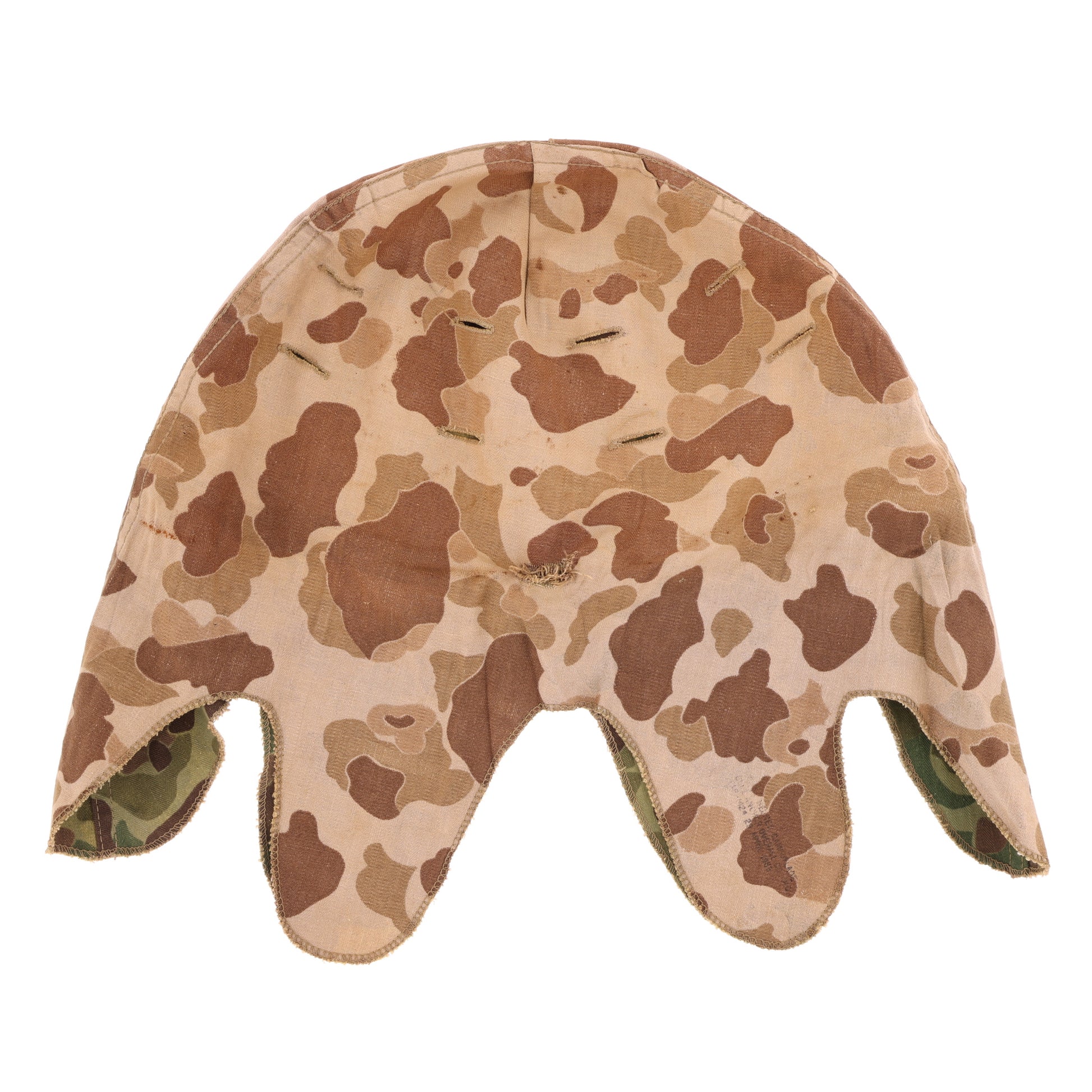 Korean War USMC Camouflage M-1 Helmet Cover by Blue Anchor Overall Co., Inc. (1953)