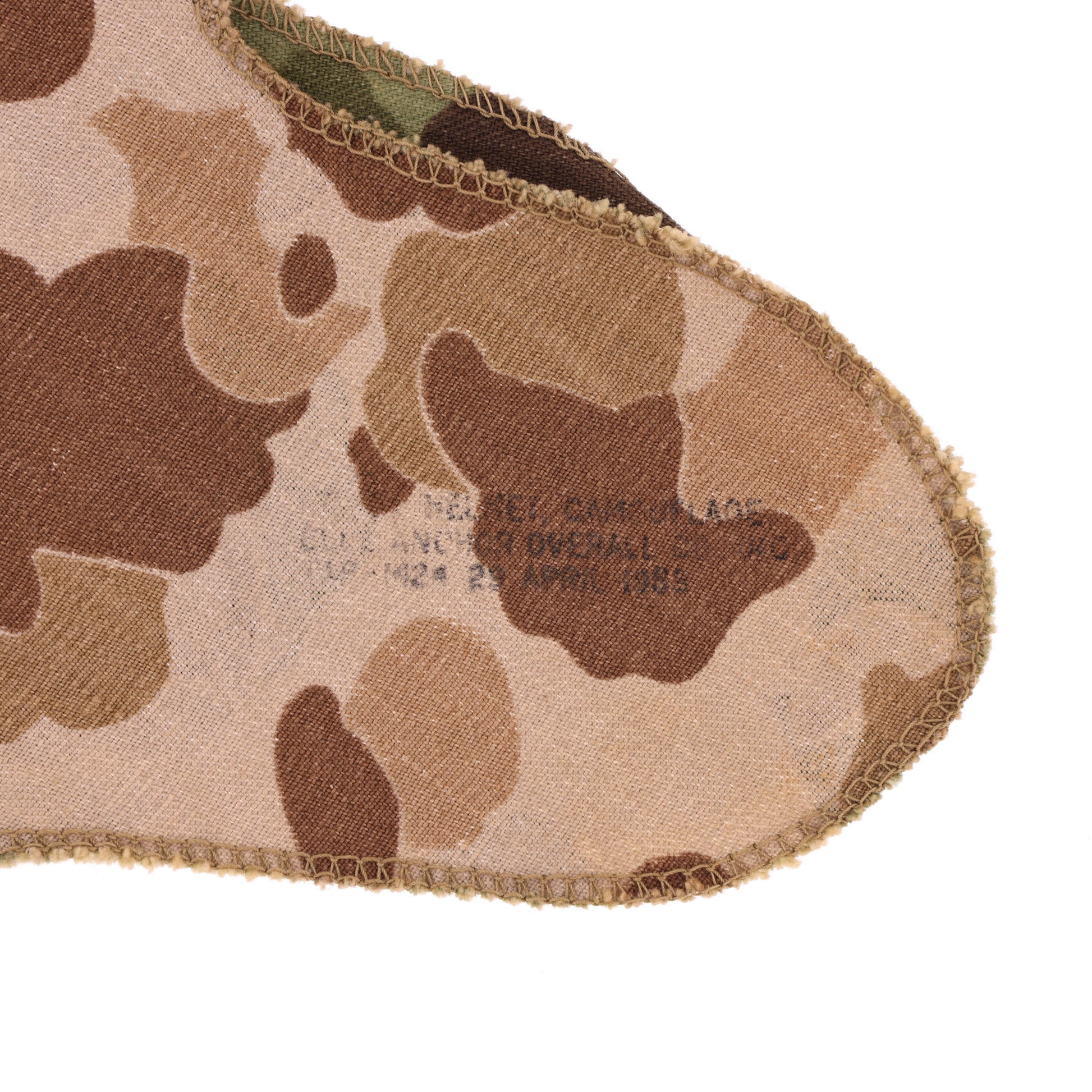 Korean War USMC Camouflage M-1 Helmet Cover by Blue Anchor Overall Co., Inc. (1953)