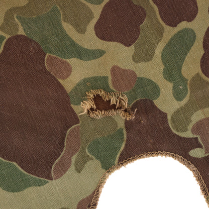 Korean War USMC Camouflage M-1 Helmet Cover by Blue Anchor Overall Co., Inc. (1953)