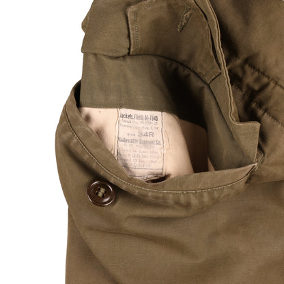 Post-WWII U.S. Army M1943 Field Jacket by Whitewater Garment Co. Named to "E. C. Porter" Size 34R (1946)