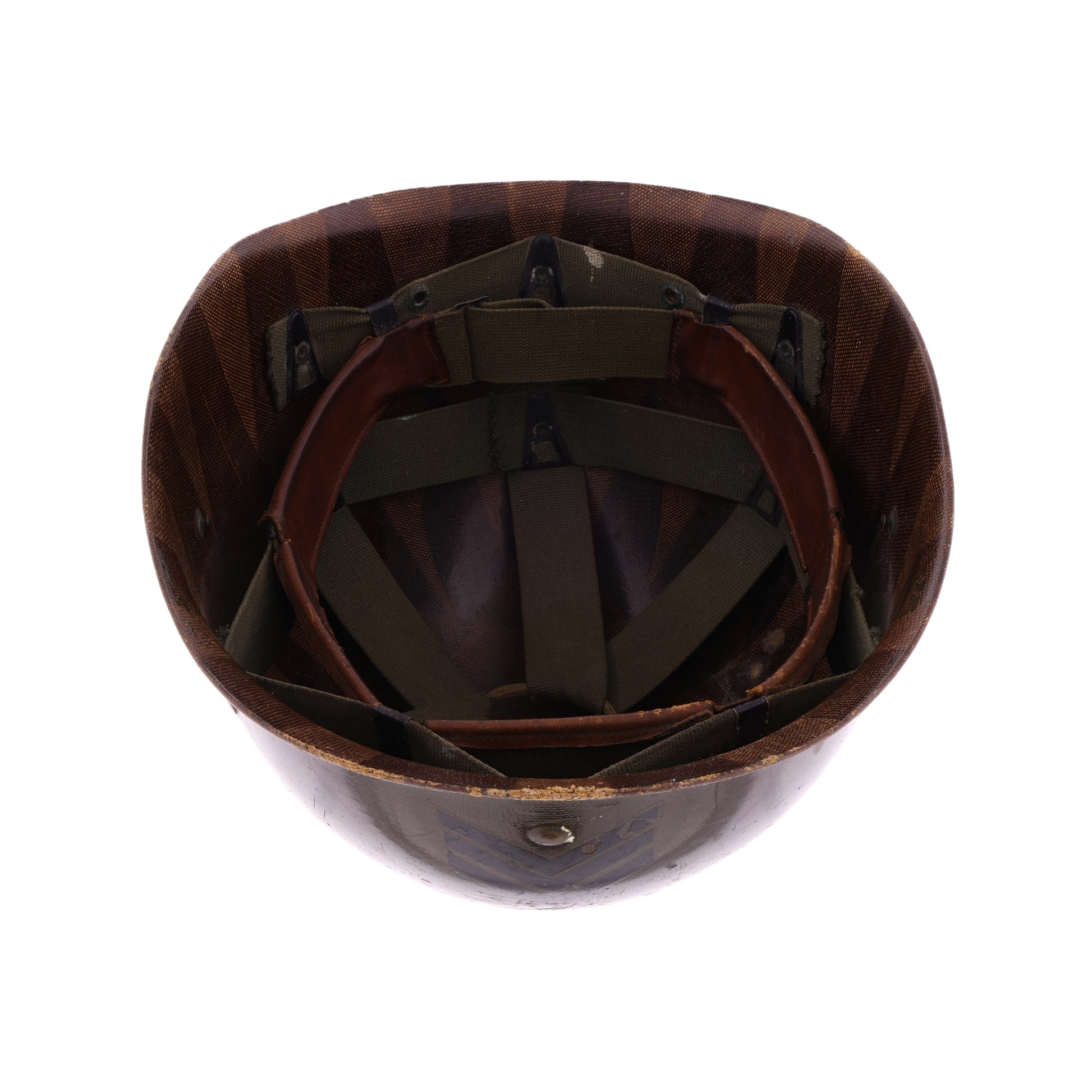 Pre-Vietnam War U.S. Armored Division Sgt.'s Westinghouse/Micarta M-1 Helmet Liner with Headband (1961)
