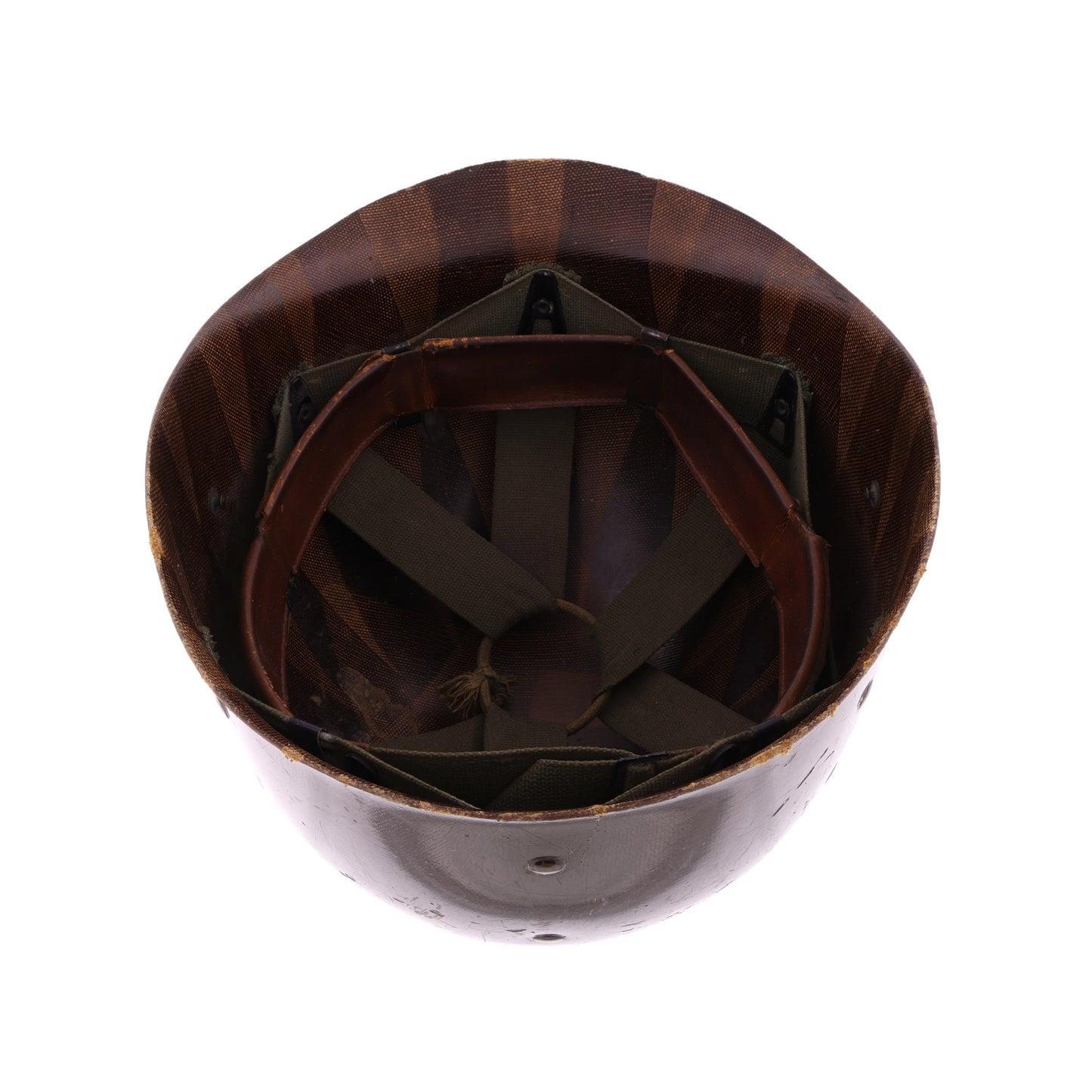 Pre-Vietnam War U.S. Armored Division Sgt.'s Westinghouse/Micarta M-1 Helmet Liner with Headband (1961)