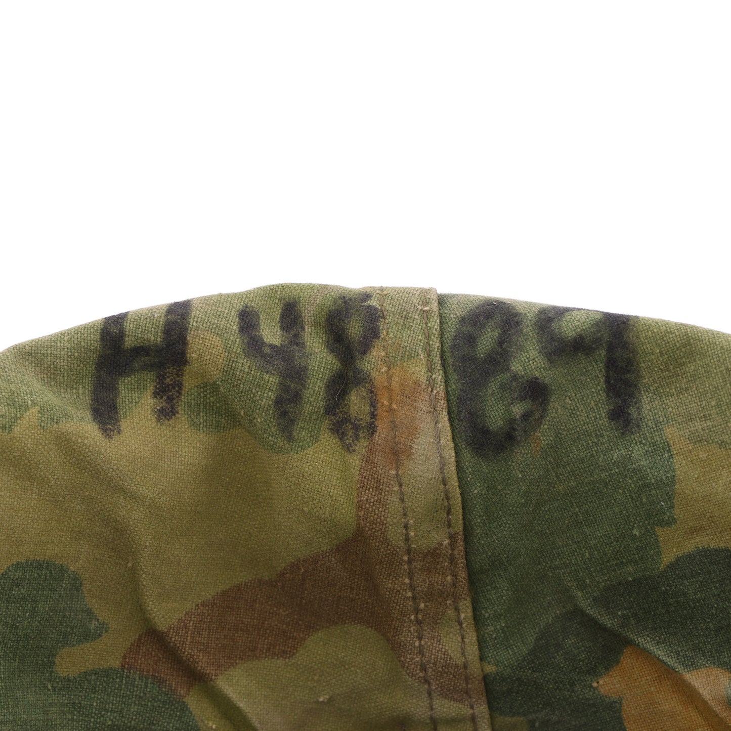 Pre-Vietnam War USMC McCord Swivel Loop M-1 Helmet & Westinghouse/Micarta Liner Set with Camouflage Cover Named to Two Different Marines (1942-59)