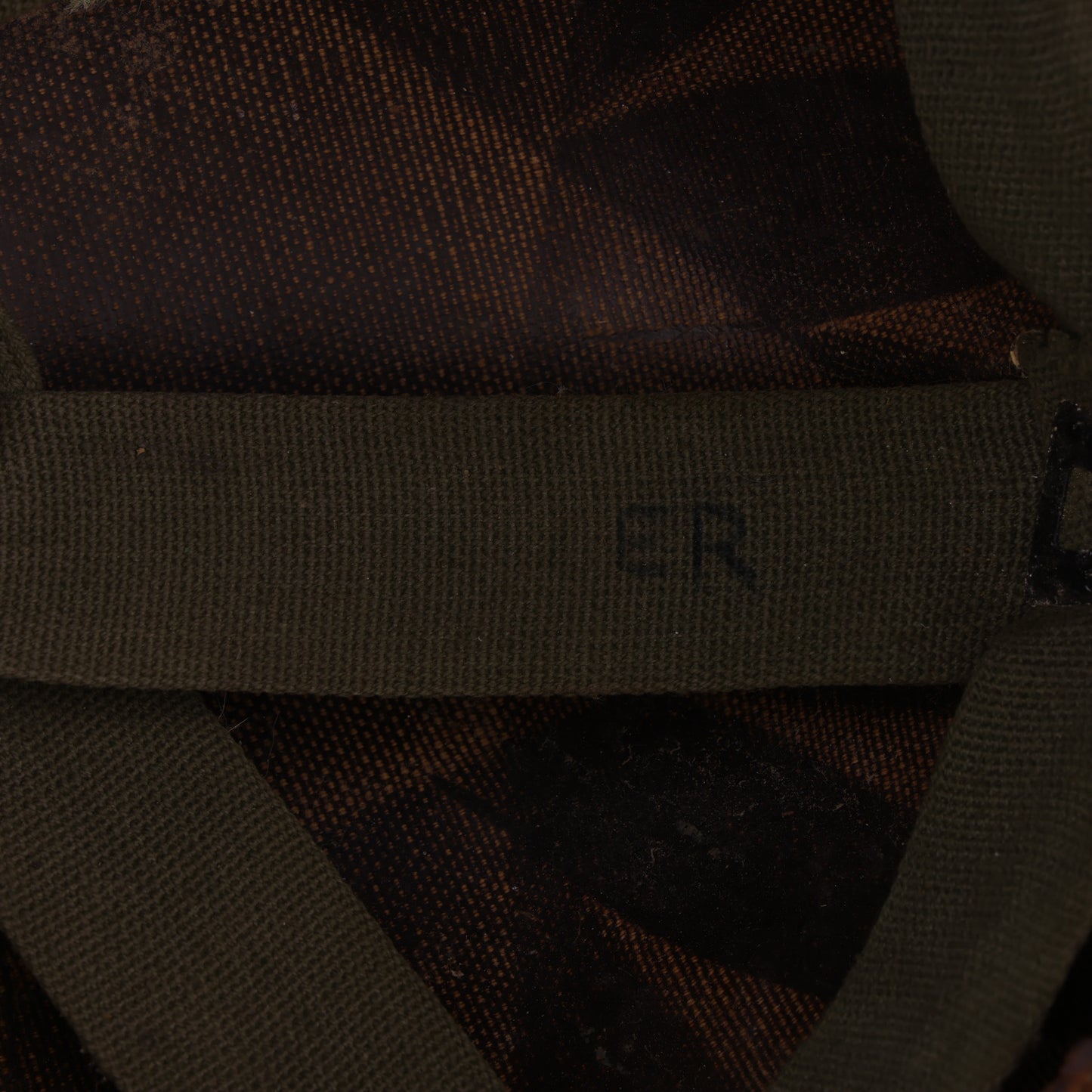 Pre-Vietnam War USMC McCord Swivel Loop M-1 Helmet & Westinghouse/Micarta Liner Set with Camouflage Cover Named to Two Different Marines (1942-59)