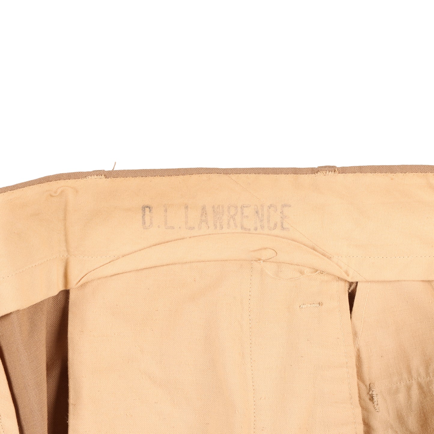 Vietnam War U.S. Army Enlisted Man's Khaki Wool Service Trousers Named to "D. L. LAWRENCE"
