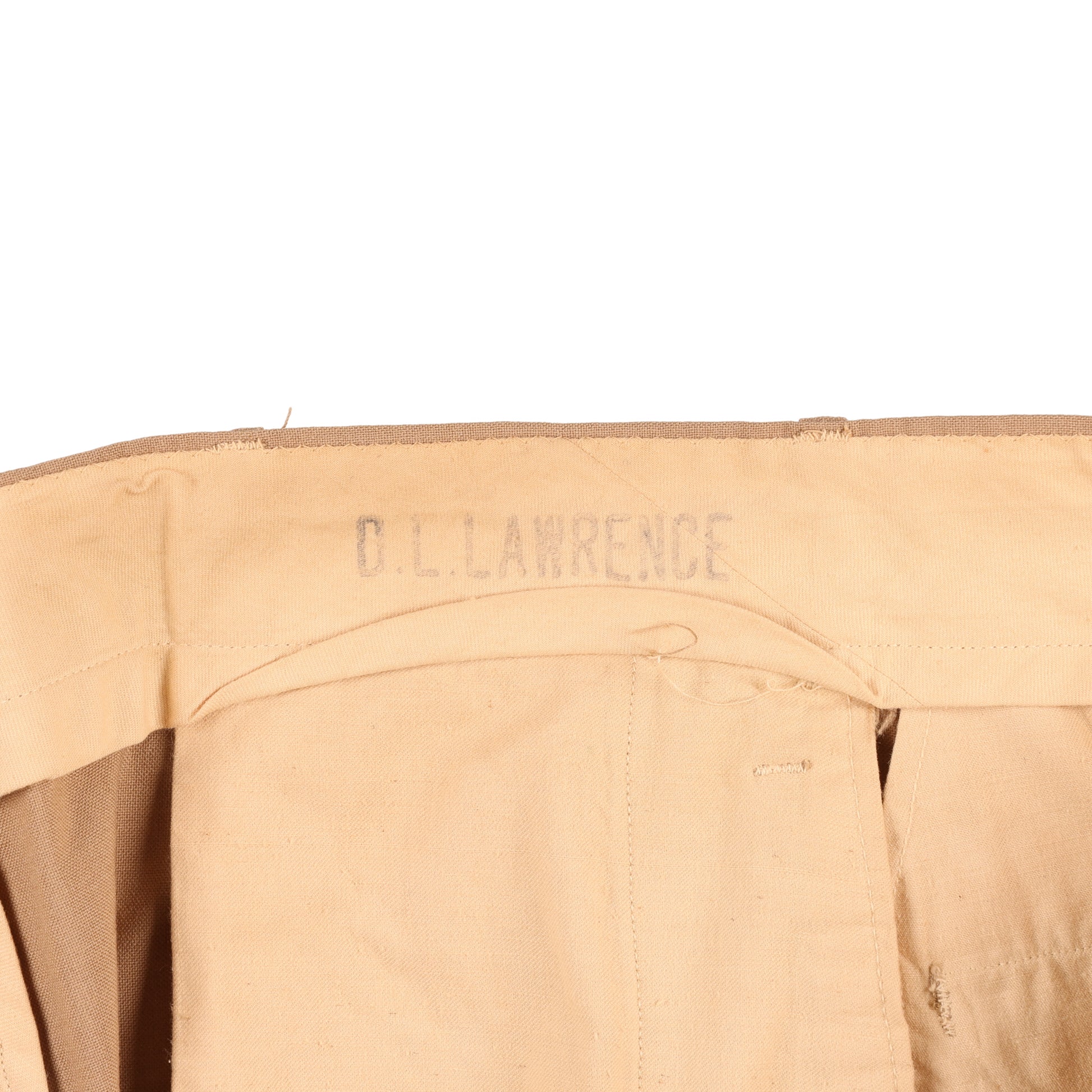 Vietnam War U.S. Army Enlisted Man's Khaki Wool Service Trousers Named to "D. L. LAWRENCE"