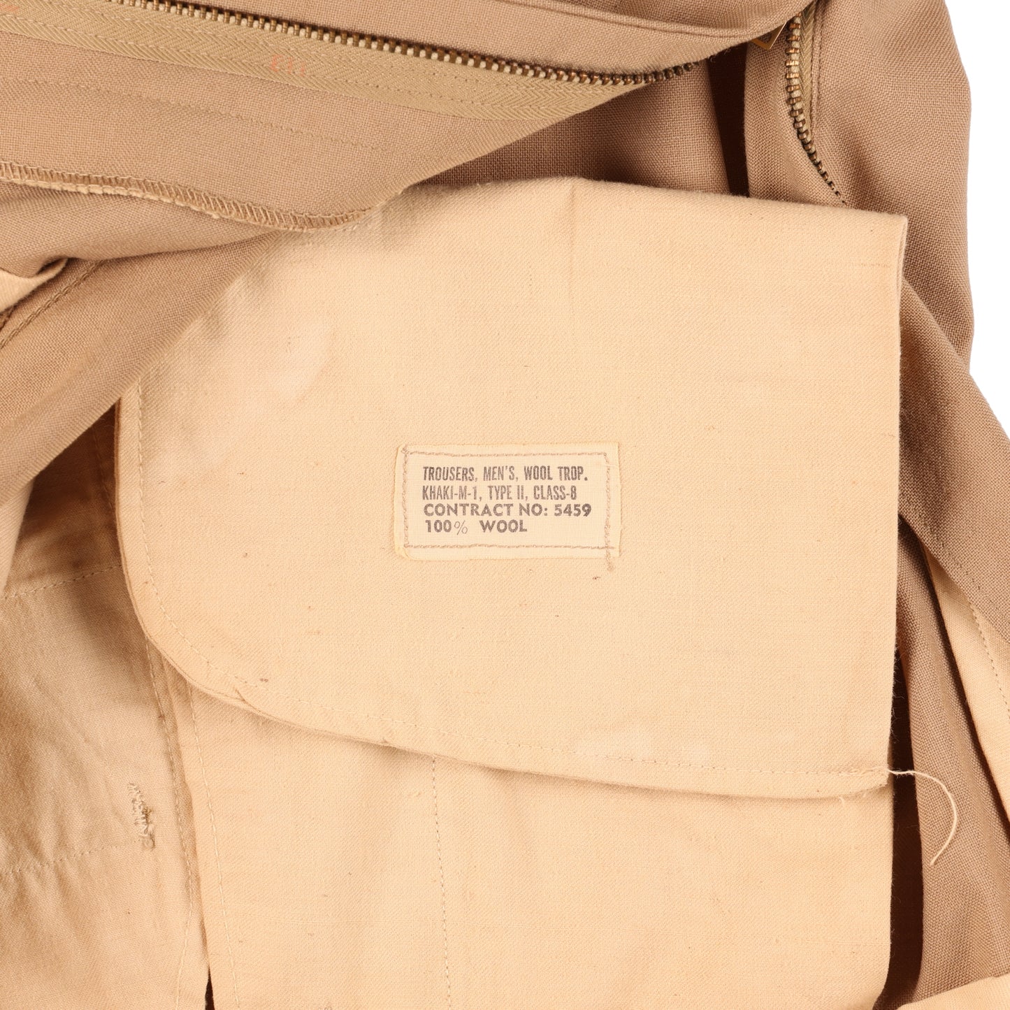 Vietnam War U.S. Army Enlisted Man's Khaki Wool Service Trousers Named to "D. L. LAWRENCE"