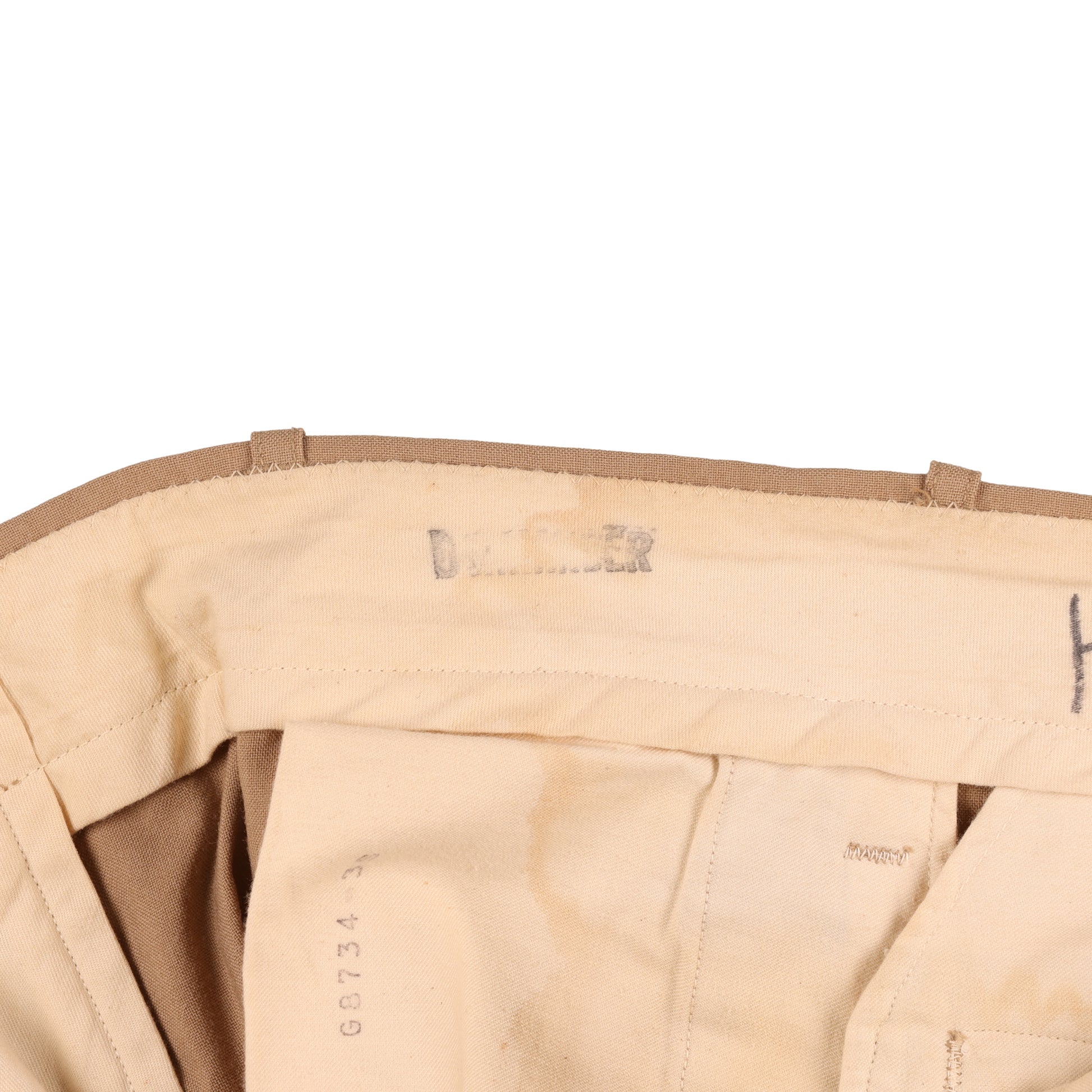 Vietnam War U.S. Army Enlisted Man's Khaki Wool Service Trousers Named to "HARDER" (Size 34 x 36)