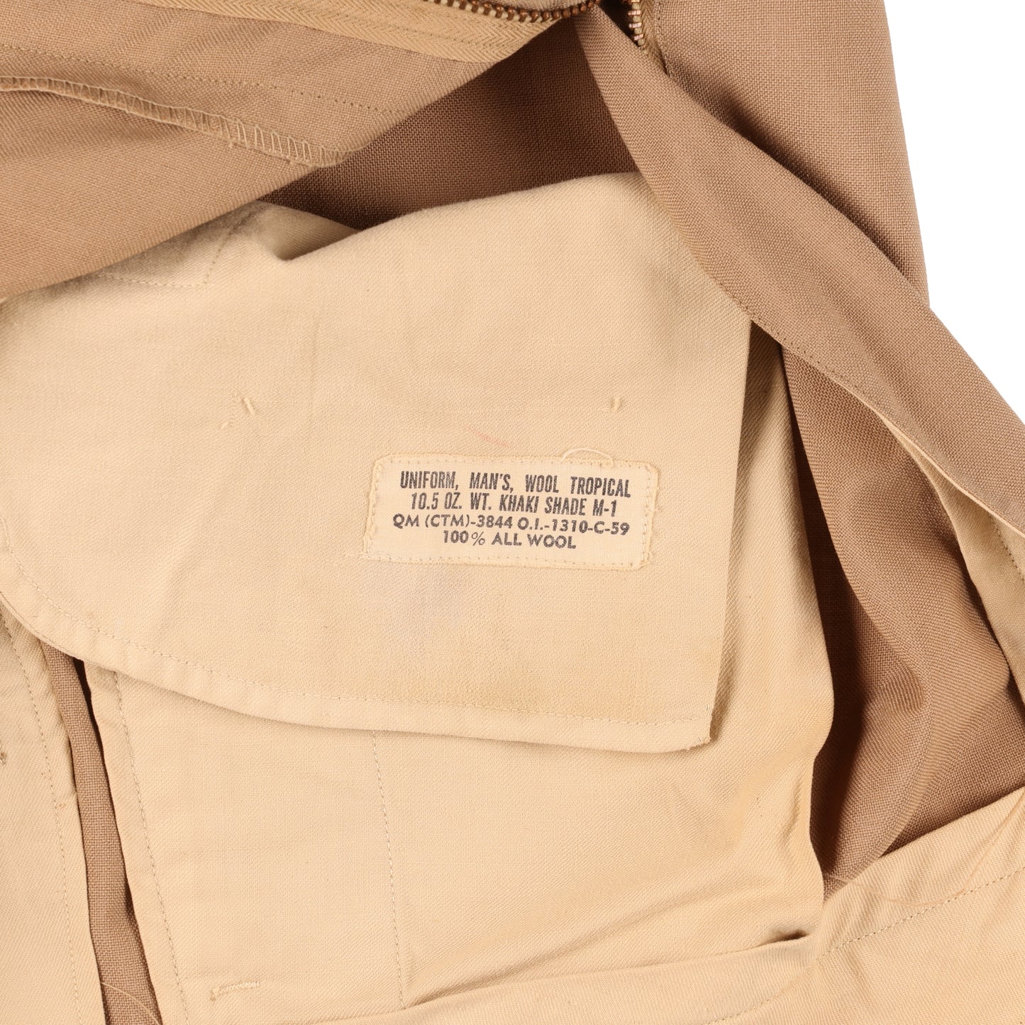 Vietnam War U.S. Army Enlisted Man's Khaki Wool Service Trousers (Size 32 x 34)